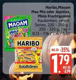 Edeka Haribo, Maoam Mao Mix oder Joystixx, Minis Fruchtgummi Angebot