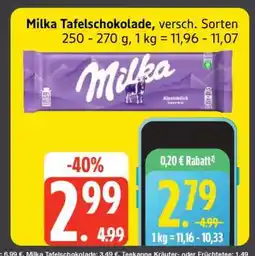 Edeka Milka Tafelschokolade Angebot