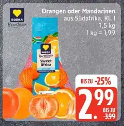 Edeka Orangen oder Mandarinen Angebot