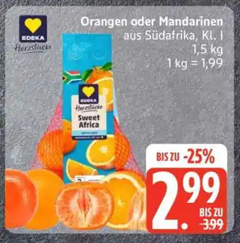 Edeka Orangen oder Mandarinen Angebot
