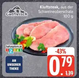 Edeka Kluftsteak aus der Schweineoberschale Angebot