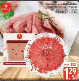 Edeka Salami-Teller oder Pasteten Angebot