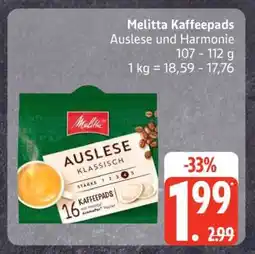 Edeka Melitta Kaffeepads Auslese und Harmonie Angebot