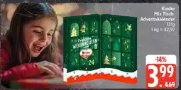Edeka kinder Mix Tisch Adventskalender Angebot