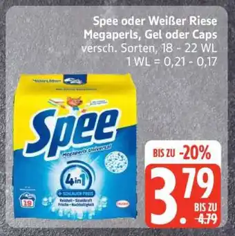 Edeka Spee oder Weißer Riese Megaperls, Gel oder Caps Angebot