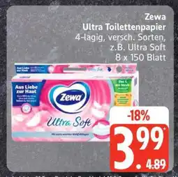 Edeka Zewa Ultra Toilettenpapier Angebot