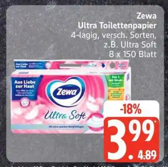 Edeka Zewa Ultra Toilettenpapier Angebot