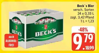 Edeka Beck's Bier Angebot