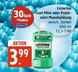 Edeka Listerine Cool Mint oder Freshmint Mundspülung Angebot