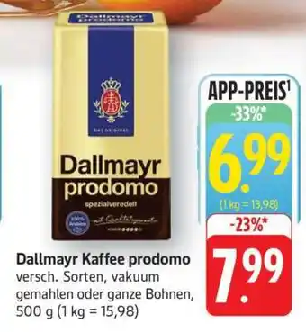 Edeka Dallmayr Kaffee prodomo Angebot