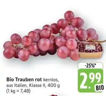 Edeka Bio Trauben rot Angebot