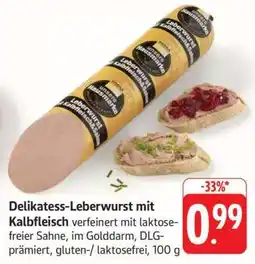Edeka Delikatess-Leberwurst mit Kalbfleisch Angebot