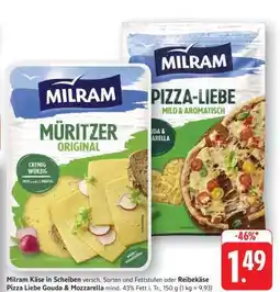 Edeka Milram Käse in Scheiben Angebot