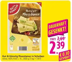 Edeka Gut & Günstig Maasdamer in Scheiben Angebot