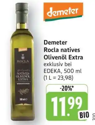 Edeka Demeter Rocla natives Olivenöl Extra Angebot