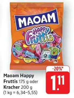 Edeka Maoam Happy Fruttis oder Kracher Angebot