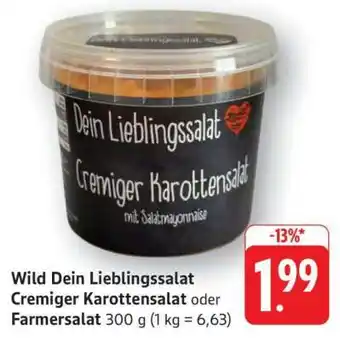 Edeka Wild Dein Lieblingssalat Cremiger Karottensalat oder Farmersalat Angebot