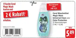 Edeka Coral Waschmittel Magic Wash Angebot