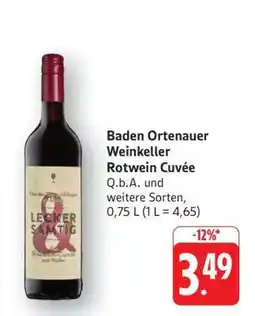 Edeka Baden Ortenauer Weinkeller Rotwein Cuvée Angebot