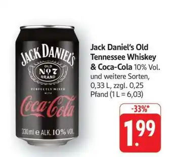 Edeka Jack Daniel's Old Tennessee Whiskey & Coca Cola Angebot