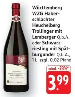 Edeka Württemberg WZG Haberschlachter Heuchelberg Angebot