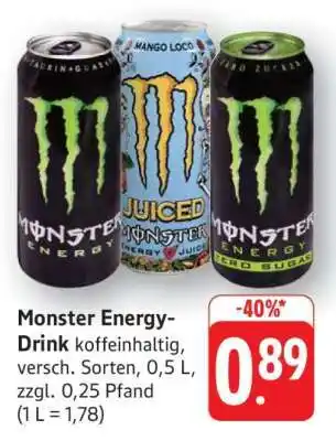 Edeka Monster energy drink Angebot