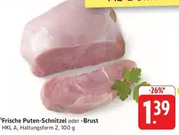 Edeka Frische Puten-Schnitzel oder -Brust Angebot
