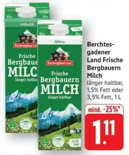 Edeka Berchtesgadener Land Frische Bergbauern-Milch Angebot