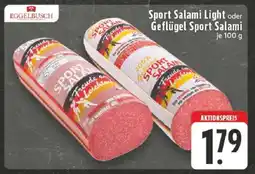 Edeka Sport Salami Light oder Geflügel Sport Salami Angebot