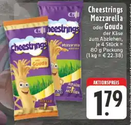 Edeka Cheestrings Mozzarella oder Gouda Angebot