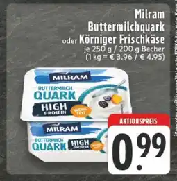 Edeka Milram Buttermilchquark oder Körniger Frischkäse Angebot