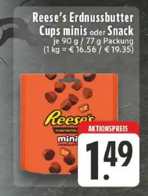 Edeka Reese's Erdnussbutter Cups minis oder Snack Angebot