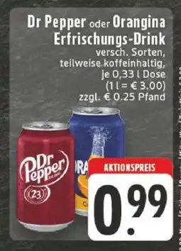 Edeka Dr Pepper oder Orangina Erfrischungs-Drink Angebot