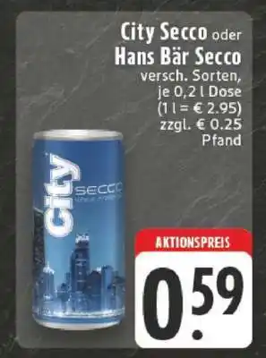 Edeka City Secco oder Hans Bär Secco Angebot