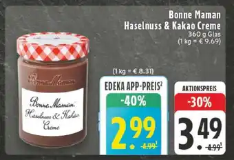 Edeka Bonne Maman Haselnuss- Kakao-Creme Angebot