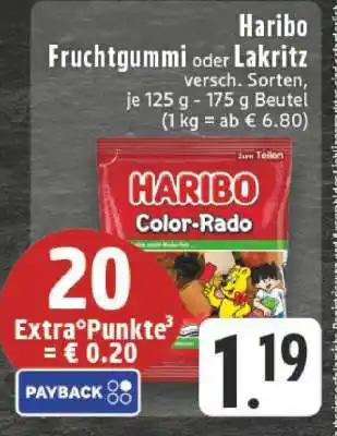 Edeka Haribo Fruchtgummi oder Lakritz Angebot