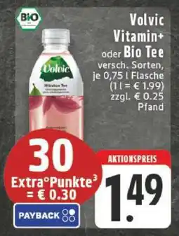 Edeka Volvic Vitamin + oder Bio Tee Angebot