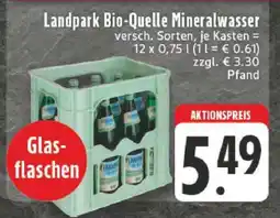 Edeka Landpark Bio-Quelle Mineralwasser Angebot