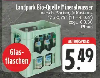 Edeka Landpark Bio-Quelle Mineralwasser Angebot