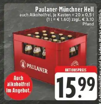 Edeka Paulaner Münchner Hell Angebot