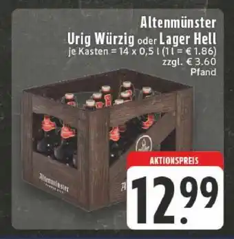 Edeka Altenmünster Urig Würzig oder Lager Hell Angebot