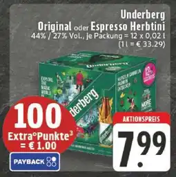 Edeka UNDERBERG Original oder Espresso Herbtini Angebot