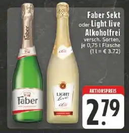 Edeka Faber Sekt oder Light Live alkoholfrei Angebot