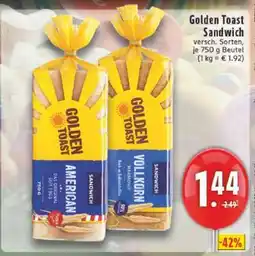 Edeka Golden Toast Sandwich Angebot