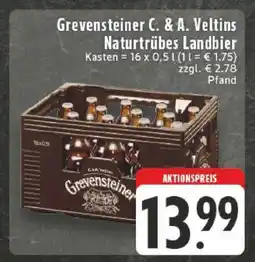Edeka Grevensteiner C. & A. Veltins Naturtrübes Landbier Angebot