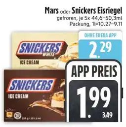 Edeka Mars oder Snickers Eisriegel Angebot
