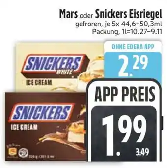 Edeka Mars oder Snickers Eisriegel Angebot