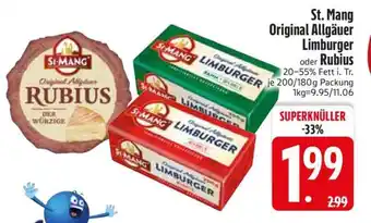 Edeka St. Mang Original Allgäuer Limburger oder Rubius Angebot