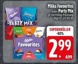 Edeka MILKA Favourites oder Party-Mix Angebot