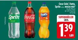 Edeka Coca-Cola, Fanta, Sprite oder Mezzo Mix Angebot